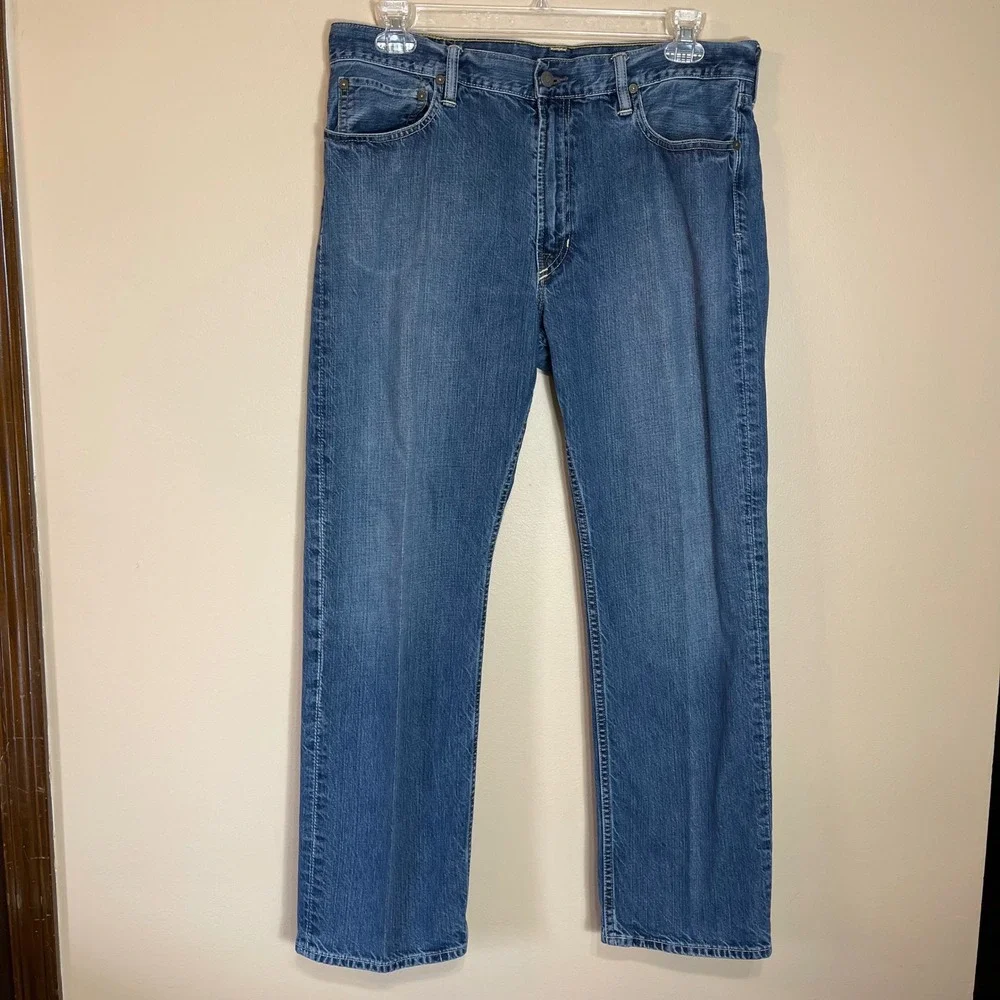 Polo Ralph Lauren Mens Straight Leg Denim Jeans Blue Medium Wash 36/30 Cotton